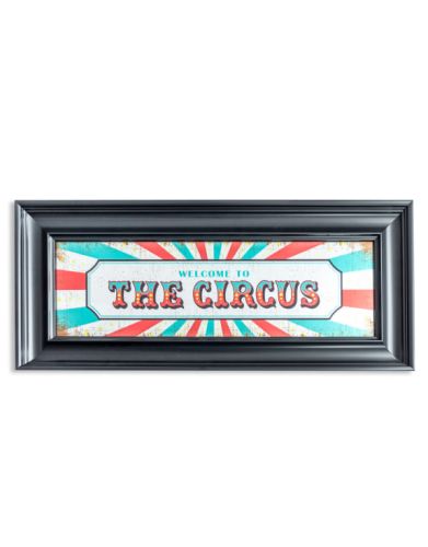 Large Mirrored 'Welcome to the Circus' Wall Sign
