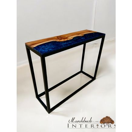 Elm & Blue Resin Console Table